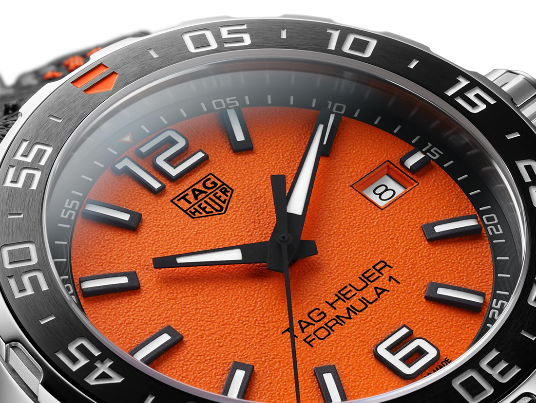 TAG Heuer Formula 1 Quartz Orange Dial 43mm Nylon Strap | WAZ101A.FC8305 Watch