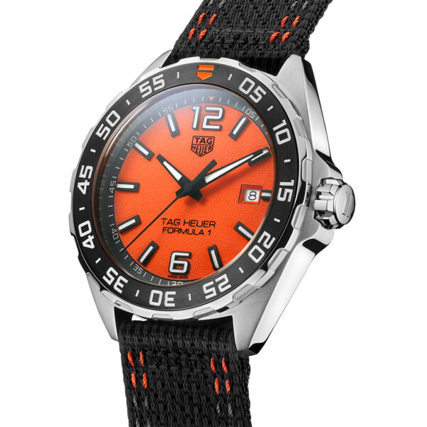 TAG Heuer Formula 1 Quartz Orange Dial 43mm Nylon Strap | WAZ101A.FC8305 Orange Dial Watch