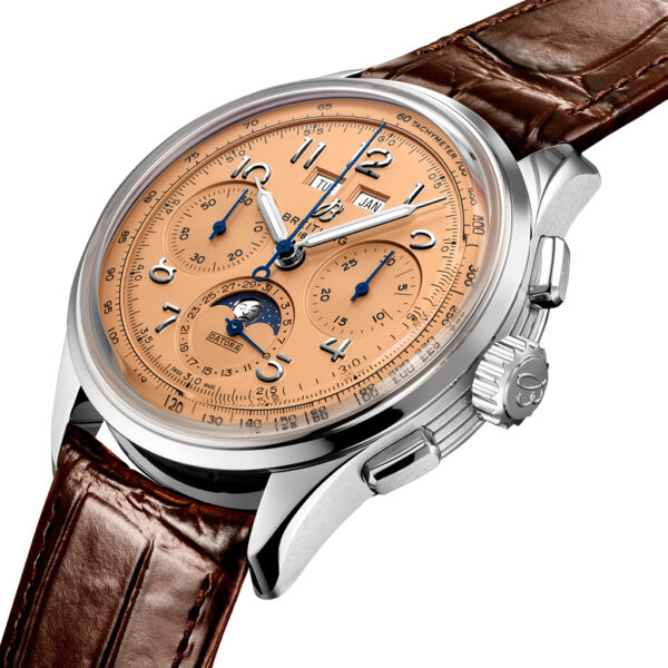 Breitling Premier B25 Automatic Datora 42mm Copper Dial Brown Leather Strap | AB2510201K1P1