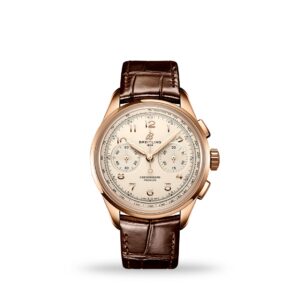 Breitling Premier B09 Chronograph Automatic 40mm Silver Dial Leather Strap | RB0930371G1P1