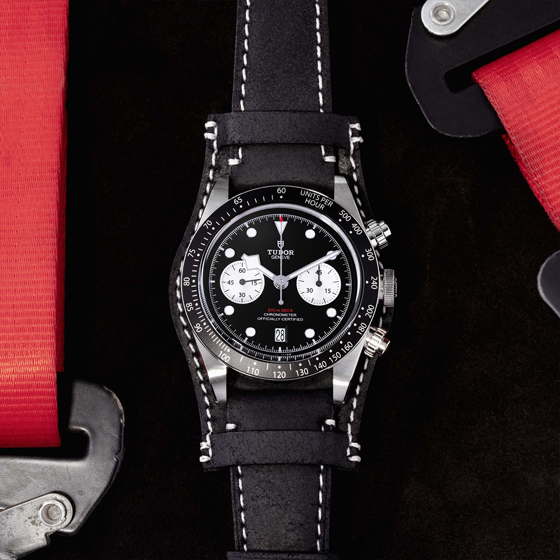 Cinturino Bracciale 22mm Stile Tre Maglie Per Tudor Black Bay Chrono M79360B - Acciaio 904L