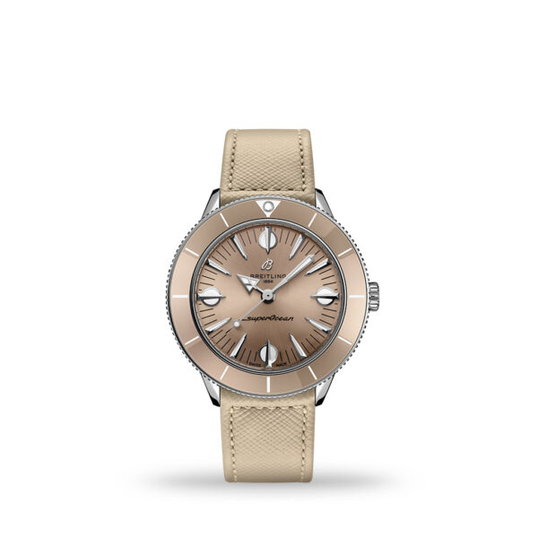 Superocean Heritage '57 Pastel Paradise Beige Dial 38mm Leather Strap | A10340A41A1X1