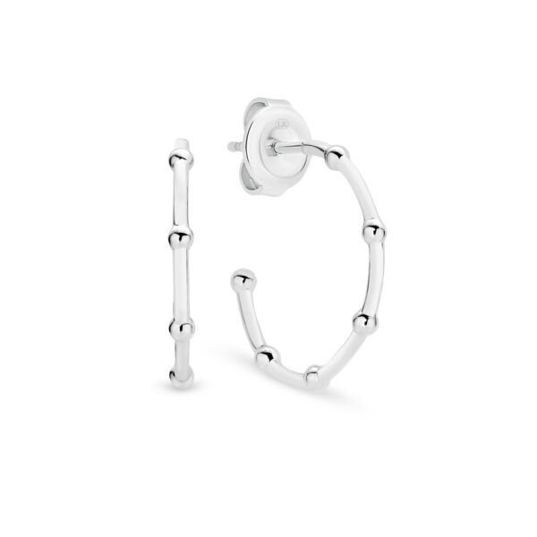 Leyla Rose Zoe Ball Silver Hoop Earrings - Small | LRG-EH22