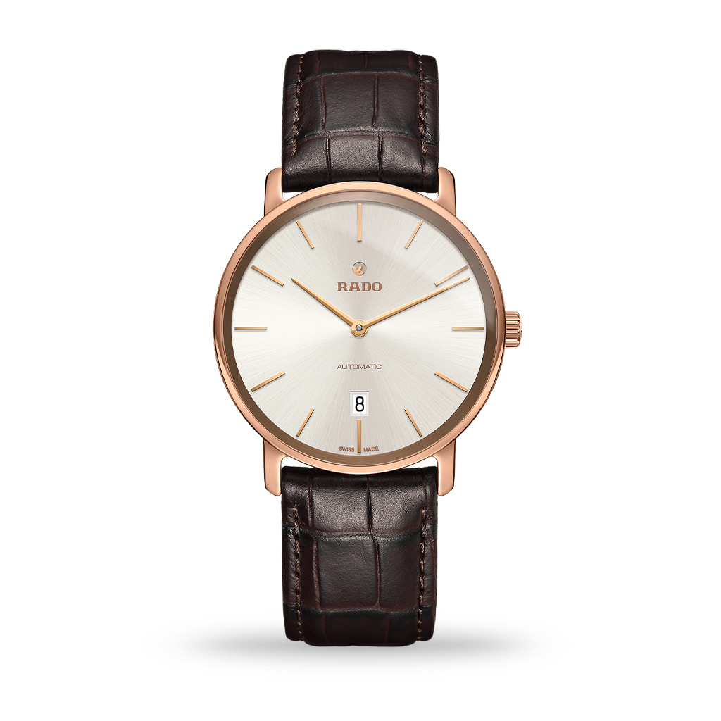 Rado Diamaster Thinline Automatic 40mm Light Dial Leather Band