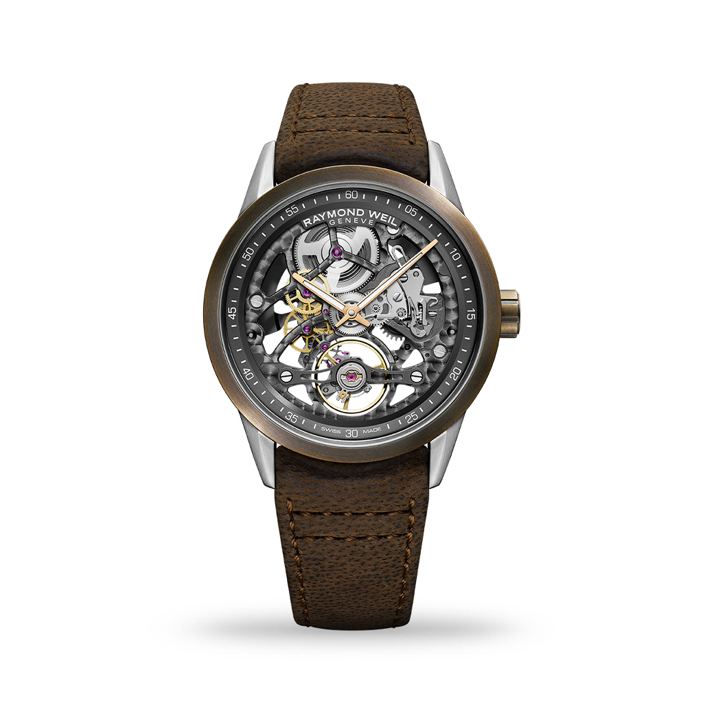 Raymond Weil Freelancer Calibre RW1212 Skeleton 42mm Leather Strap