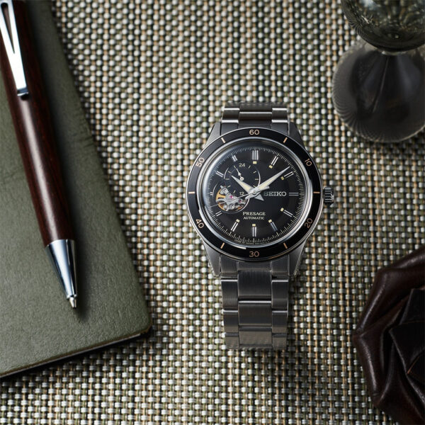 Seiko Presage Style 60's Vintage Automatic Black 40mm Bracelet | SSA425J