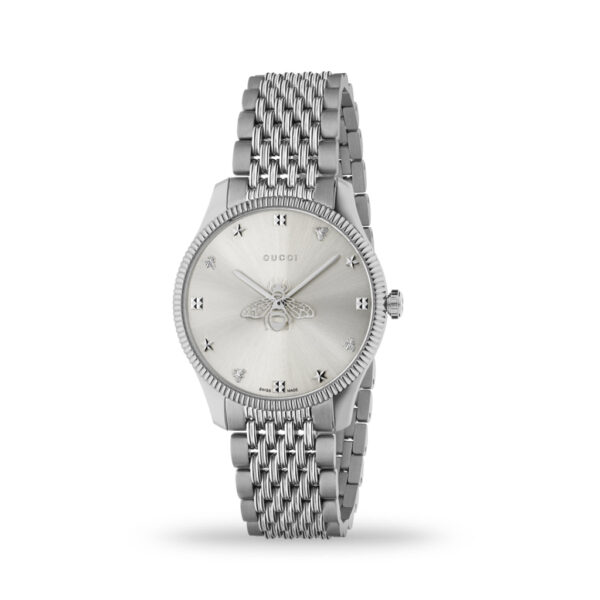 Gucci G-Timeless Slim 36mm Quartz Steel Case and Bracelet | YA1264153