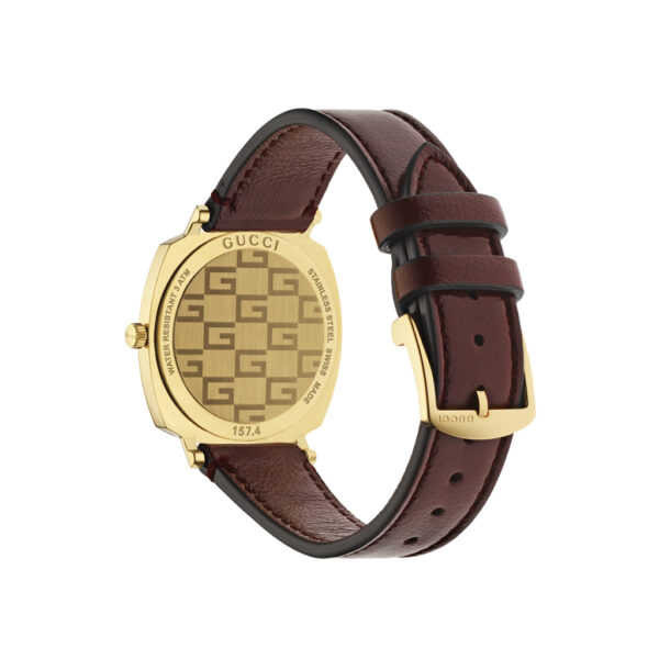 Gucci Grip 35mm Yellow Gold PVD Case Bracelet | YA157405