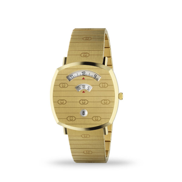 Gucci Grip 38mm Yellow Gold PVD Case Bracelet | YA157409