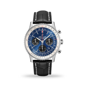 Breitling Navitimer B01 Chronograph 43mm Stainless Steel Case Blue Leather Band | AB0121211C1P1