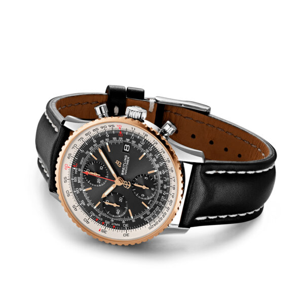 Breitling Navitimer Chronograph 41mm Stainless Steel & 18k Red Gold Black Leather | U13324211B1X1