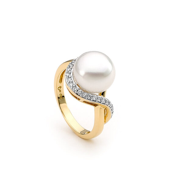 Allure South Sea Pearl Wrap Around Diamond Ring | R20Y10W