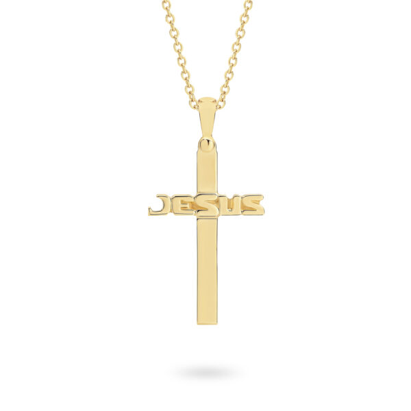 Faith Jewellery Collection 18K Yellow Gold Jesus Cross Pendant | C11YG