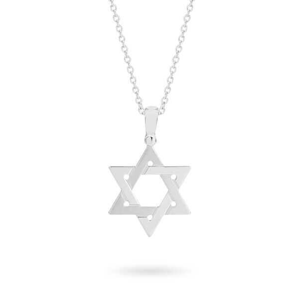 Faith Jewellery Collection 18K White Gold Star of David Pendant | C14WG