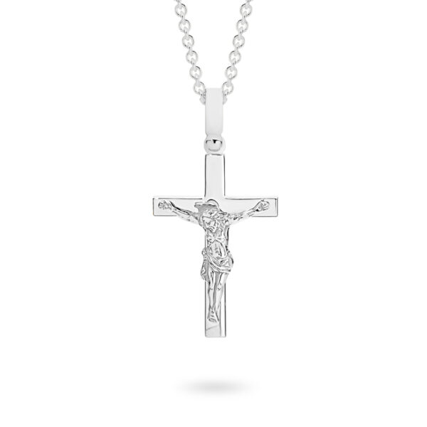 Faith Jewellery Collection 18K White Gold Polished Crucifix Pendant | C15WG