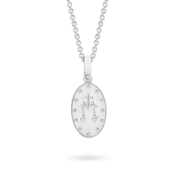 Gregory Faith 18K White Gold Blessed Virgin Mary Pendant | C2 WG