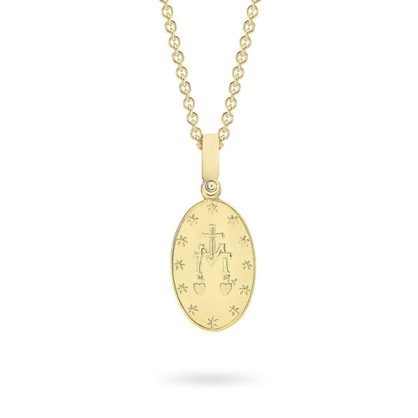 Gregory Faith 18K Yellow Gold Blessed Virgin Mary Pendant | C2 YG