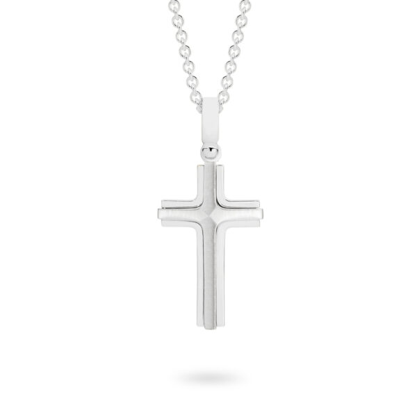 Faith Jewellery Collection 18K White Gold Fancy Cross Pendant | C3WG