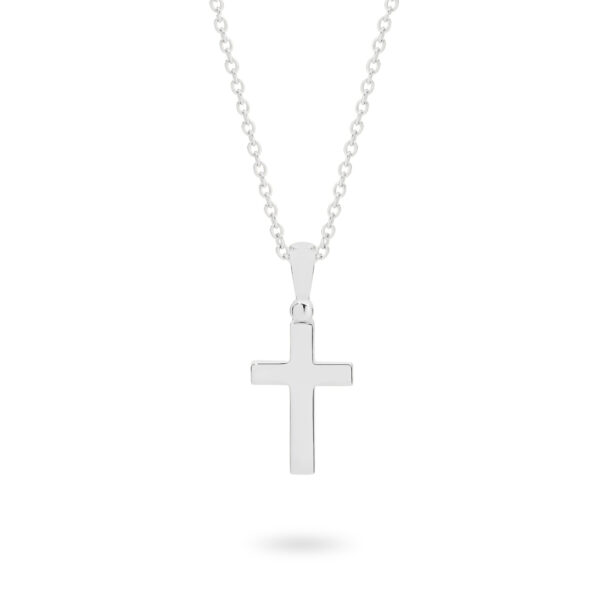 Faith Jewellery Collection 18K White Gold Plain Cross Pendant Small | C6WG