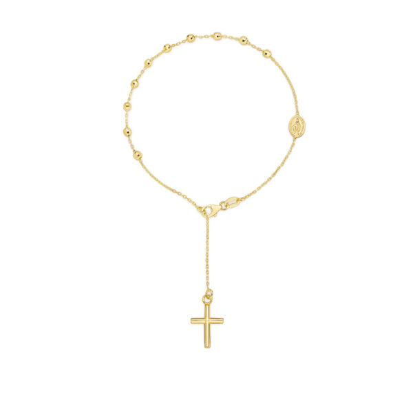 Faith Jewellery Collection 18K Yellow Gold Rosary Bead Bracelet | ROb001LYG