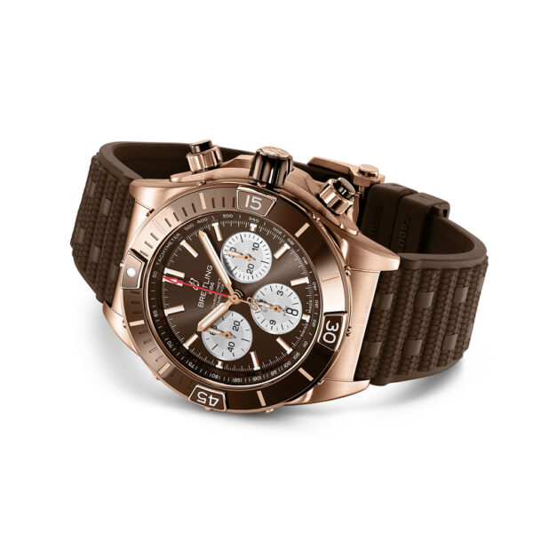 Breitling Super Chronomat B01 Automatic 18K Red Gold 44mm Rubber Strap | RB0136E31Q1S1