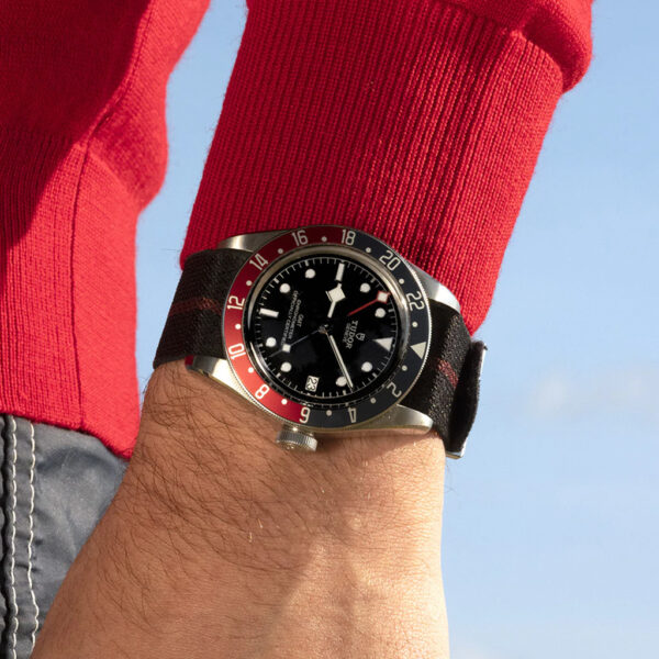 man wearing tudor black watch