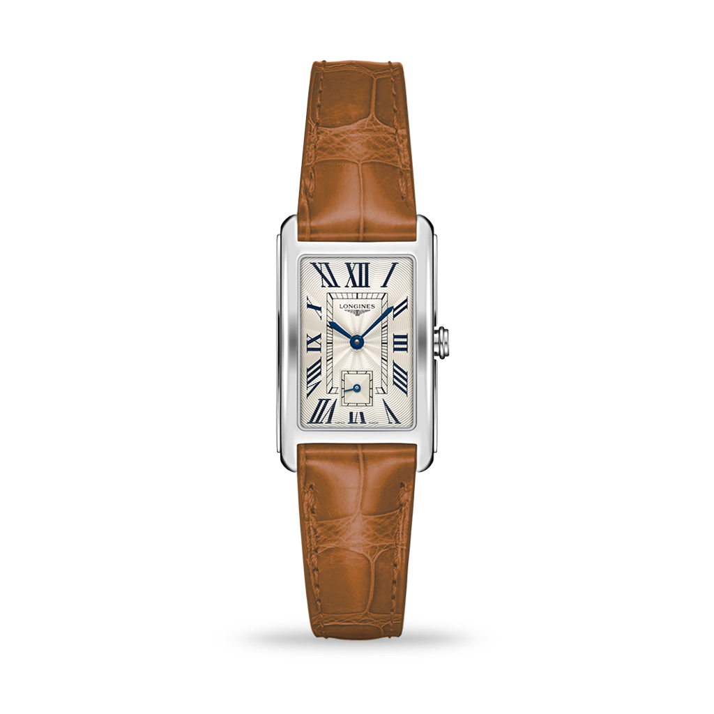 Longines DolceVita 23mm Quartz Silver Dial Beige Leather Strap