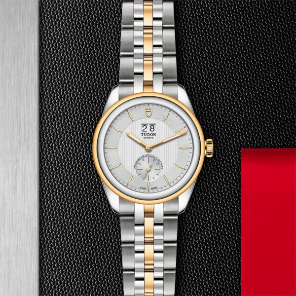Tudor Glamour Double Date 42mm Silver Dial Steel and Yellow Gold Bracelet | M57103-0001