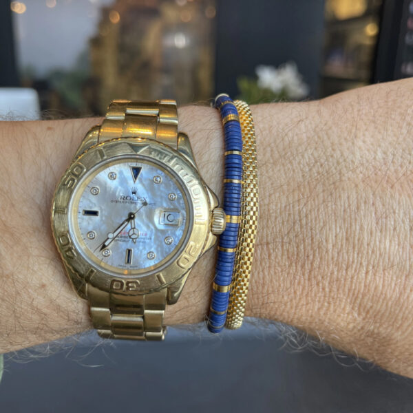 bracelet with rolex watch