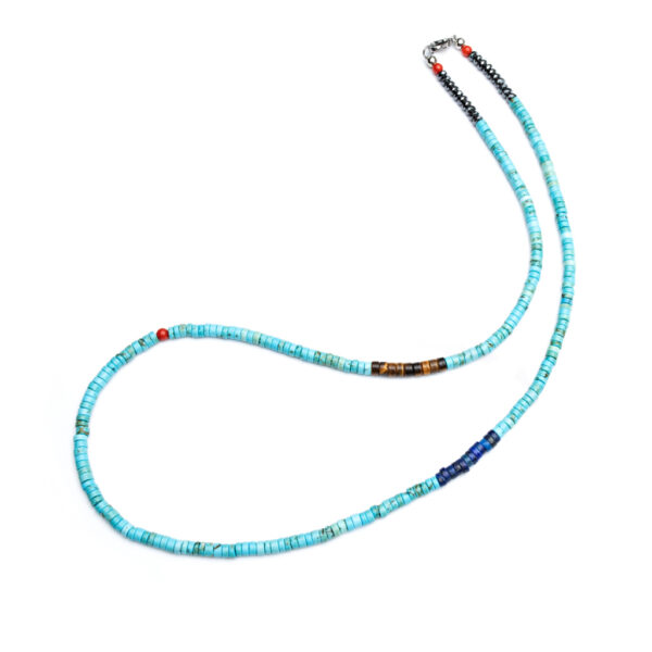 blue beaded necklace