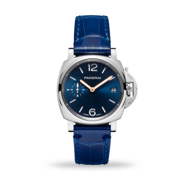 blue panerai watch front