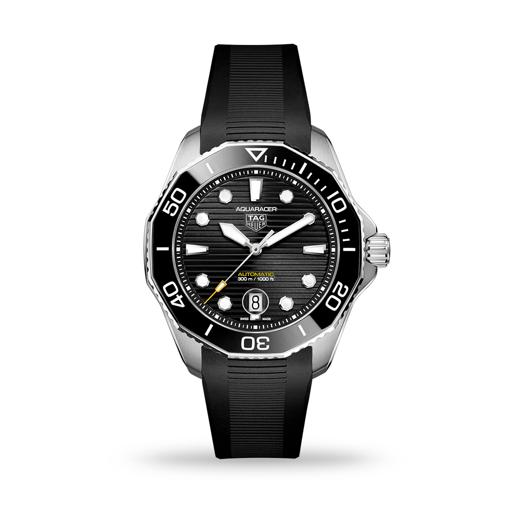 TAG Heuer Aquaracer Professional 300 Automatic Black Dial 43mm Rubber Strap