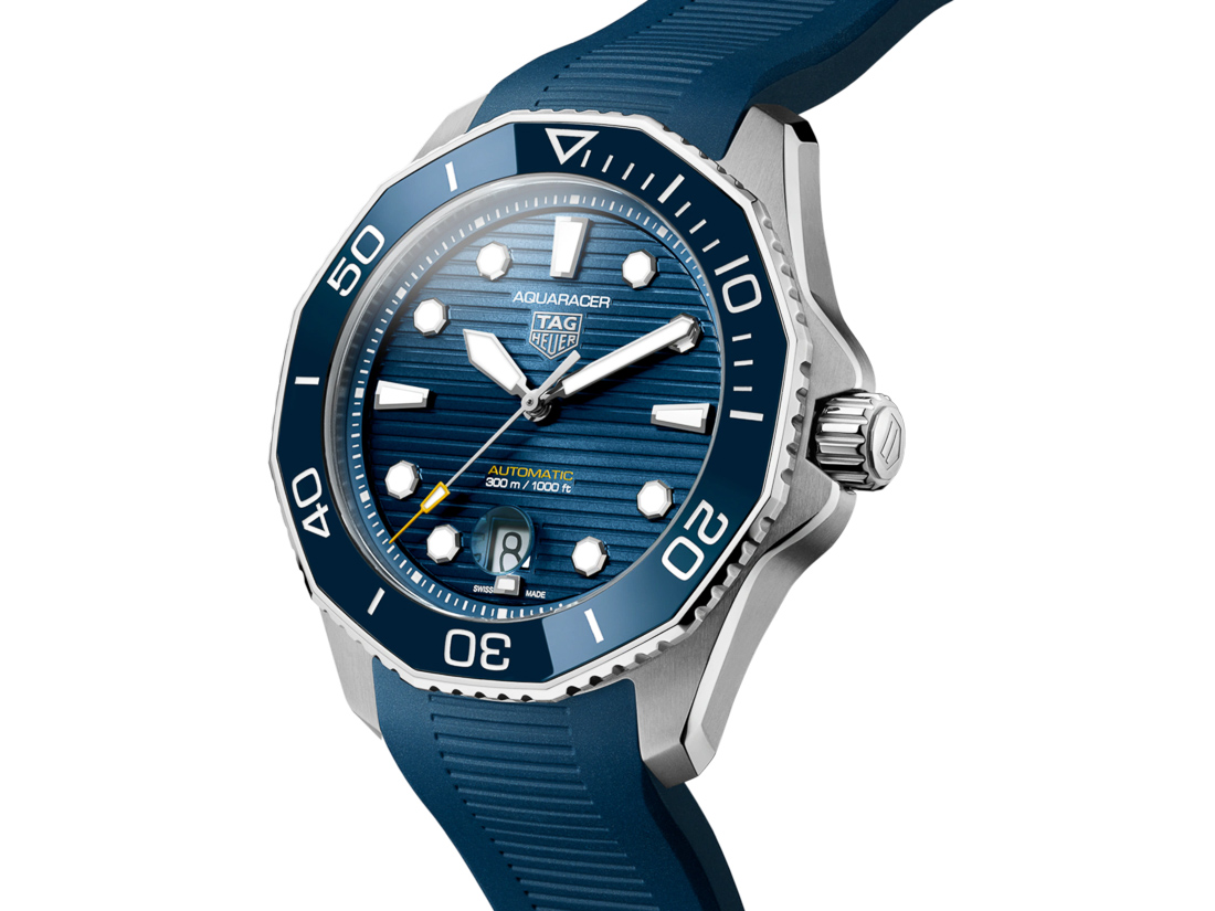 TAG Heuer Aquaracer Professional 300 Automatic Blue Dial 43mm Rubber Strap | WBP201B.FT6198