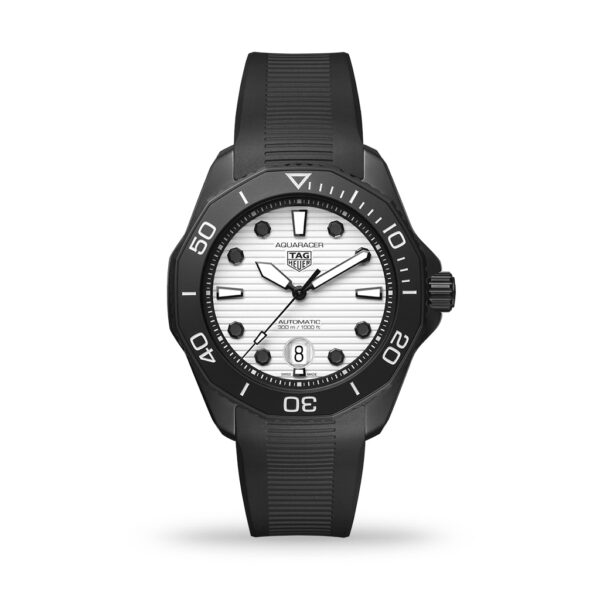 TAG Heuer Aquaracer Professional 300 Automatic White Dial 43mm Rubber Strap | WBP201D.FT6197