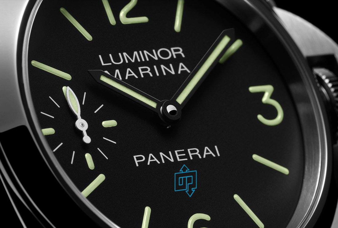 Panerai Luminor Logo 44mm Canvas Blue Leather Strap | PAM00777