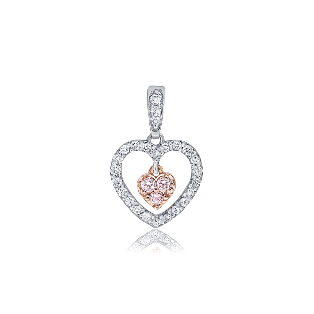 Kimberley White &#038; Argyle Pink Diamond Blush Cora Pendant
