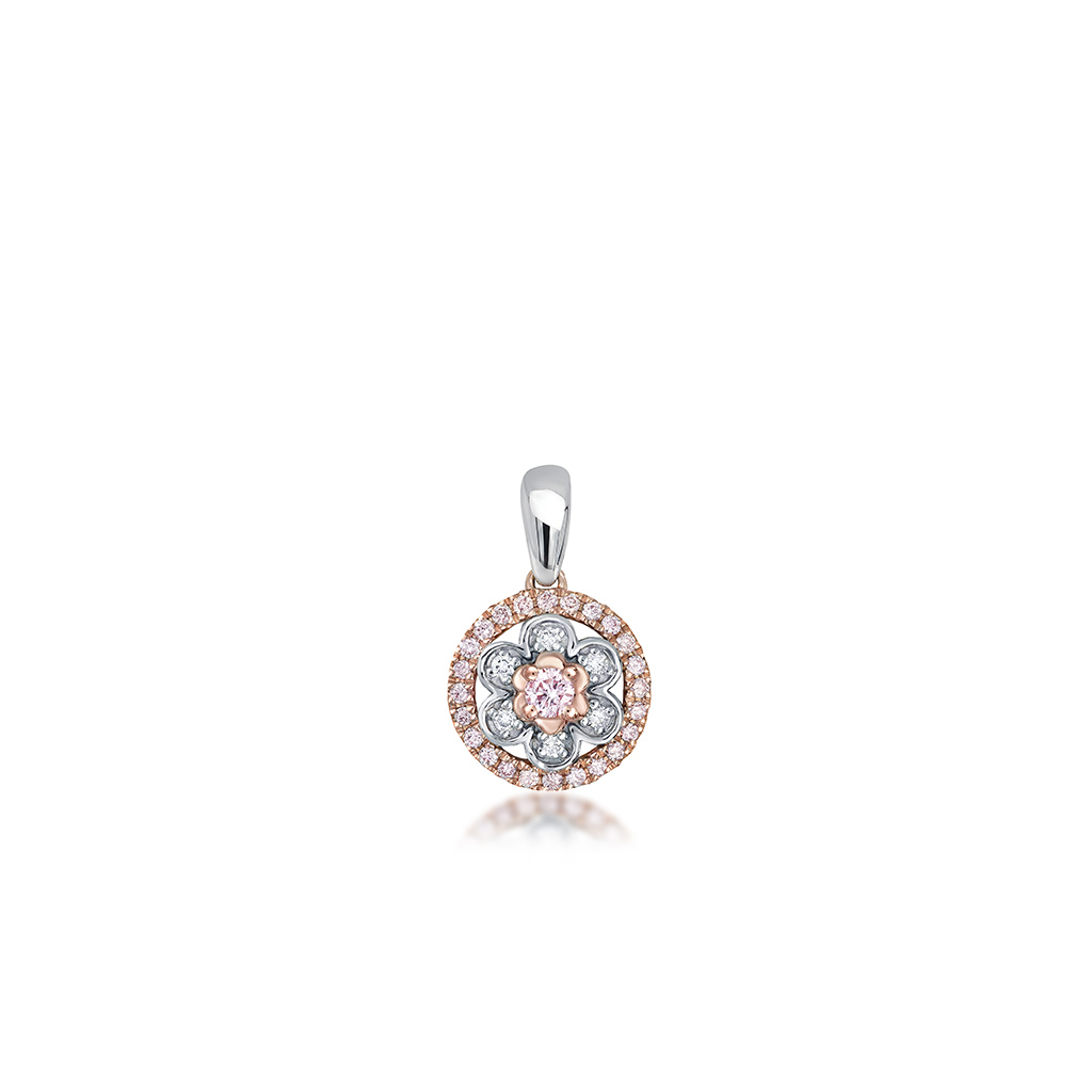 Kimberley White &#038; Argyle Pink Diamond Blush Arabella Pendant