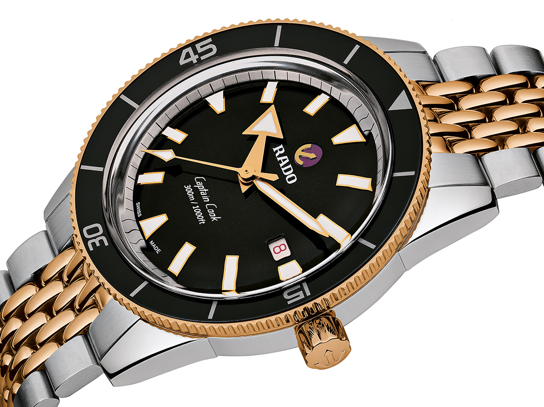 Rado Captain Cook Automatic 42mm Stainless Steel & Rose Gold Bracelet | R32137153