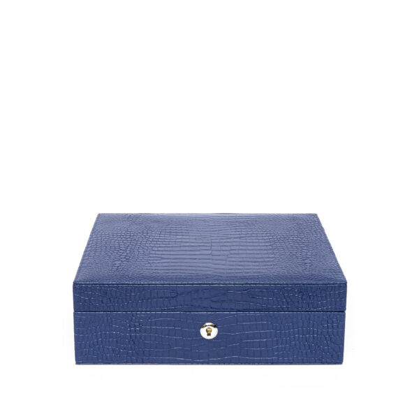 Rapport Brompton Blue Leather Eight Watch Box L266