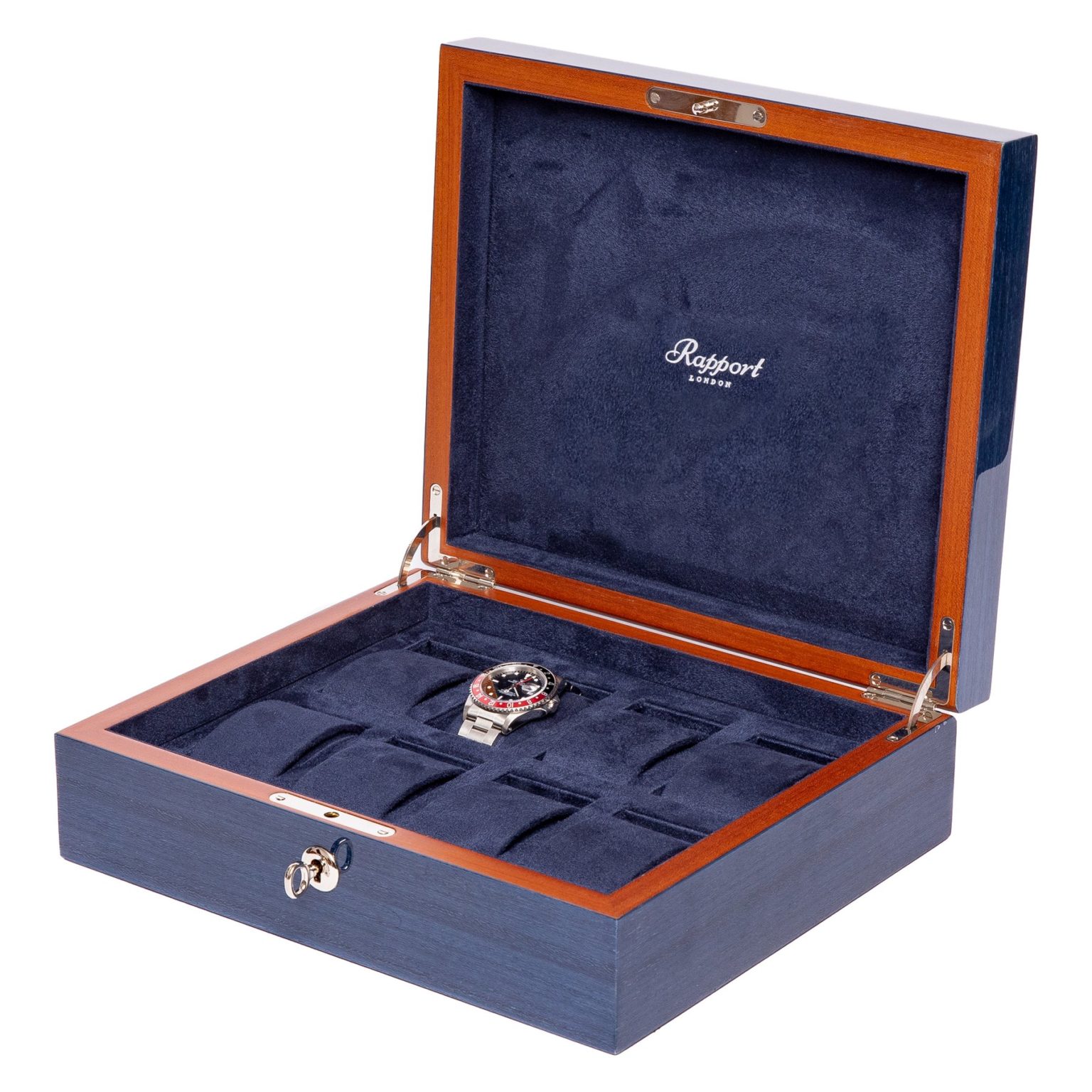 Rapport Heritage Eight Watch Box Blue Gregory Jewellers