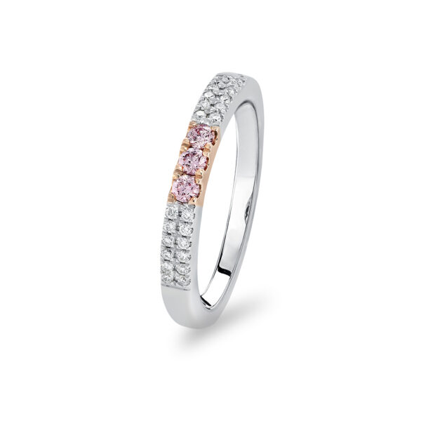 Kimberley White & Argyle Pink Diamond Swoon Wedder | PKR-RDNSB0156