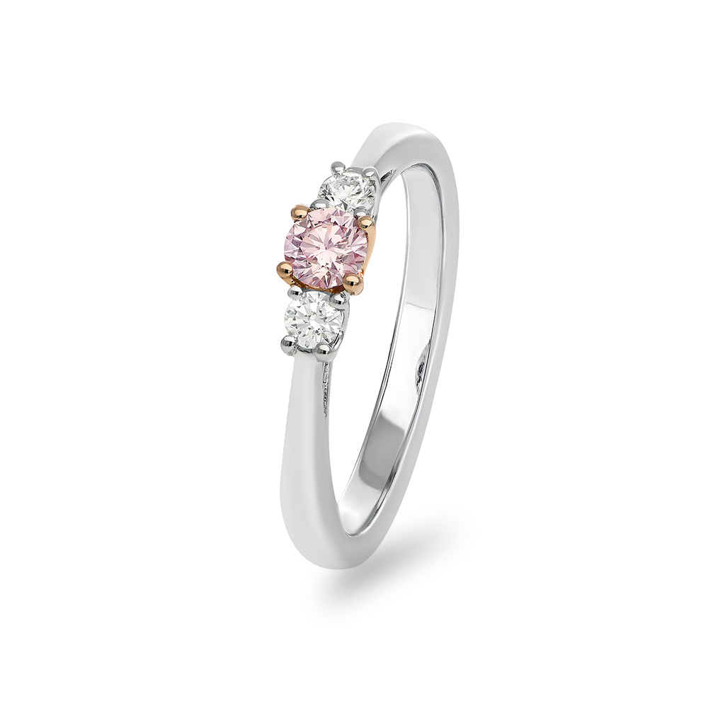 Kimberley White &#038; Argyle Pink Diamond Trilogy Missii Ring