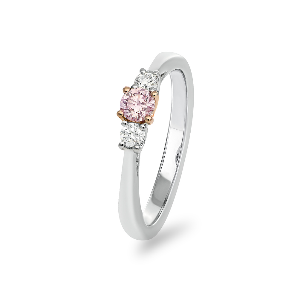 Kimberley White & Argyle Pink Diamond Trilogy Missii Ring