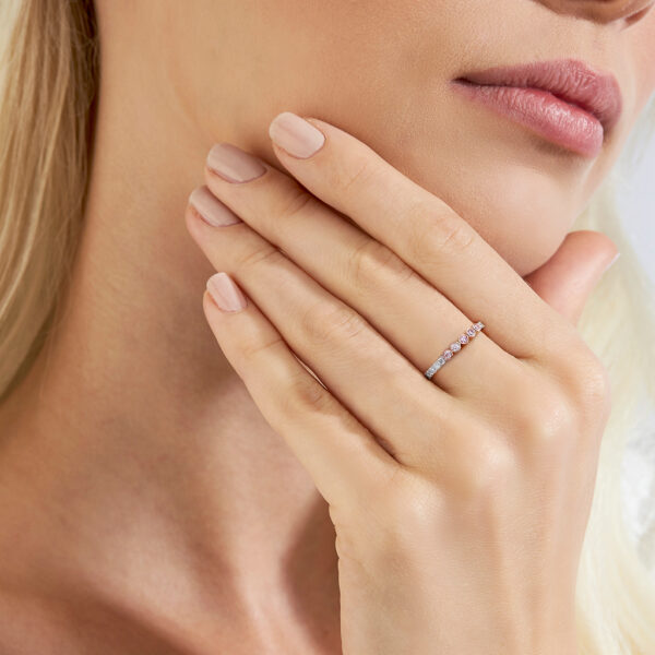 Kimberley White & Argyle Pink Diamond Cara Ring | PKW-RDHBB0701