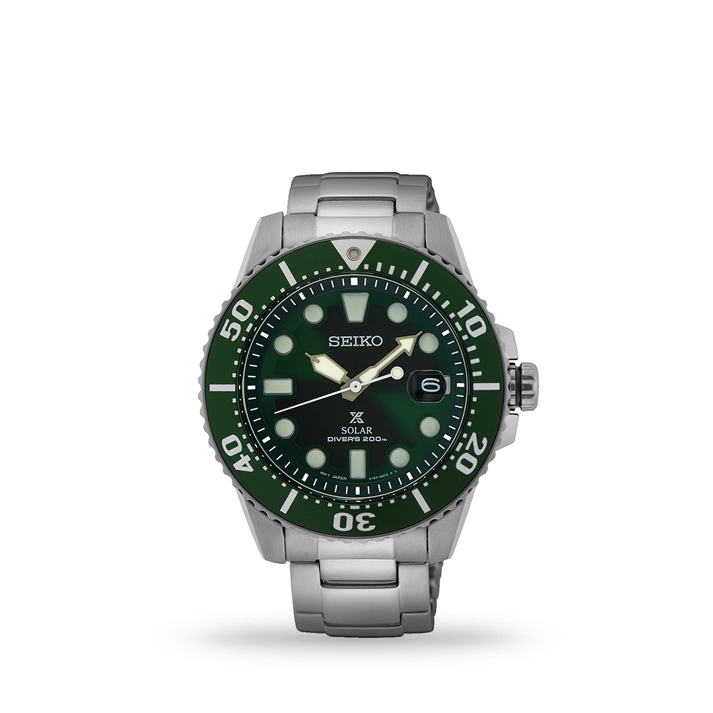 Seiko Prospex Solar 43mm Green Dial Bracelet