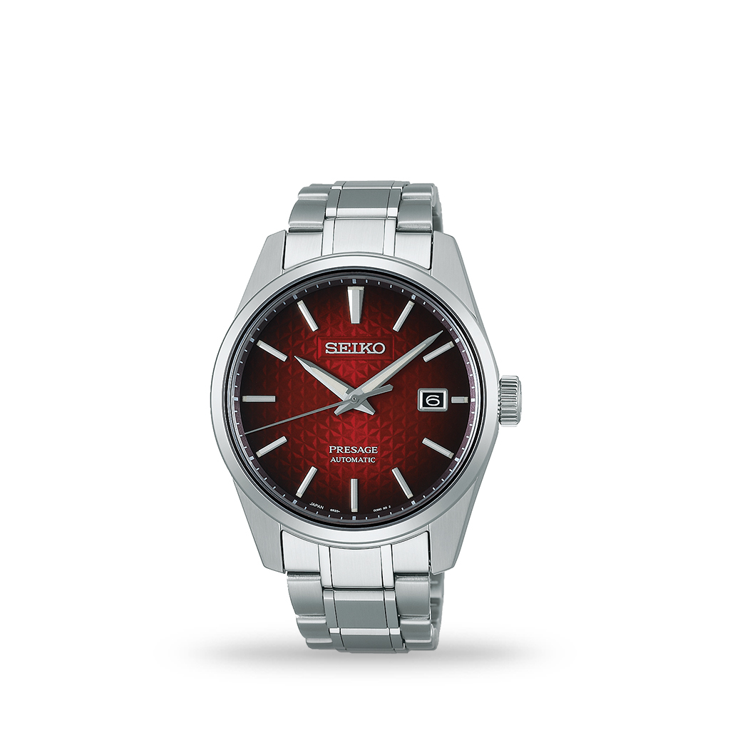 Seiko Presage Automatic 39mm Red Dial Bracelet