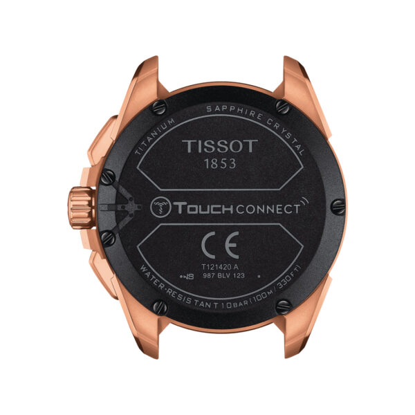 Tissot T-Touch Connect Solar 47mm Titanium Rose Gold Black Rubber Strap | T121.420.47.051.02