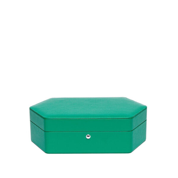 Rapport Portobello Green Leather Three Watch Box TA44