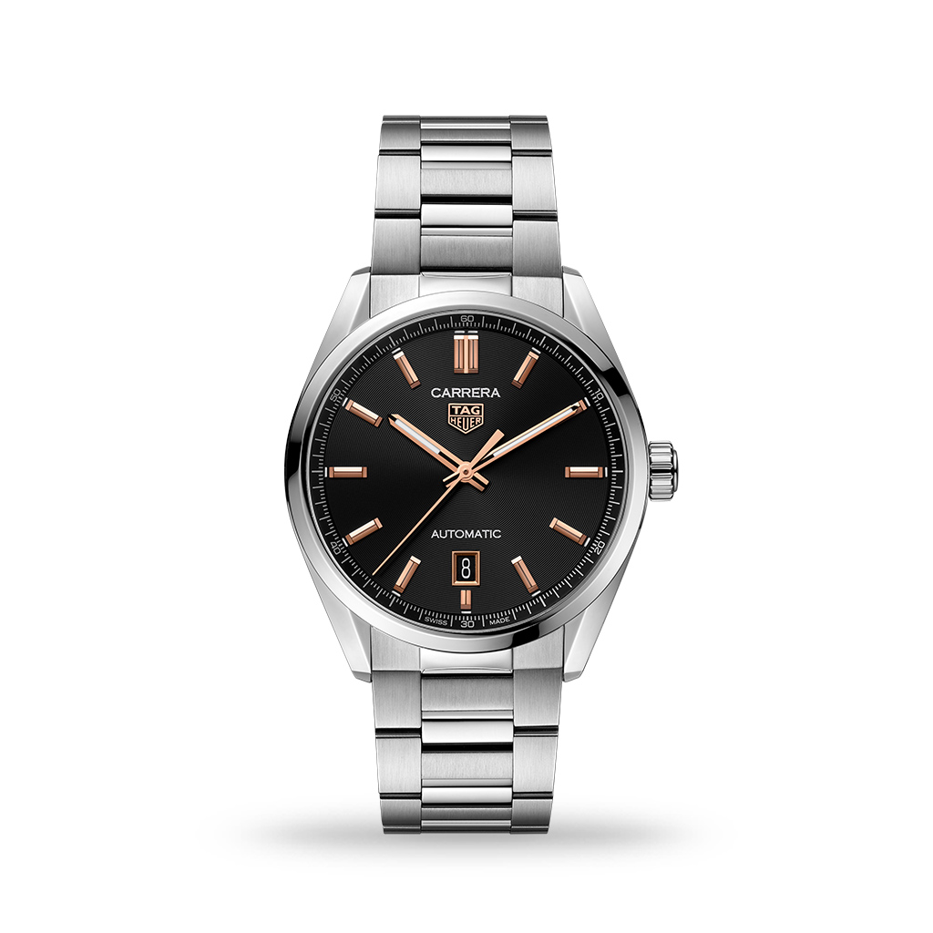 TAG Heuer Carrera Automatic Black Rose Gold Dial 39mm Bracelet