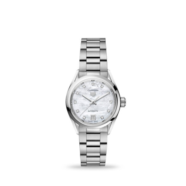 TAG Heuer Carrera Automatic White mother-of-pearl Dial 29mm Bracelet WBN2412.BA0621